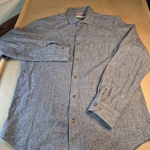 Ben Sherman Textured Blue Button Down Shirt 3165/364